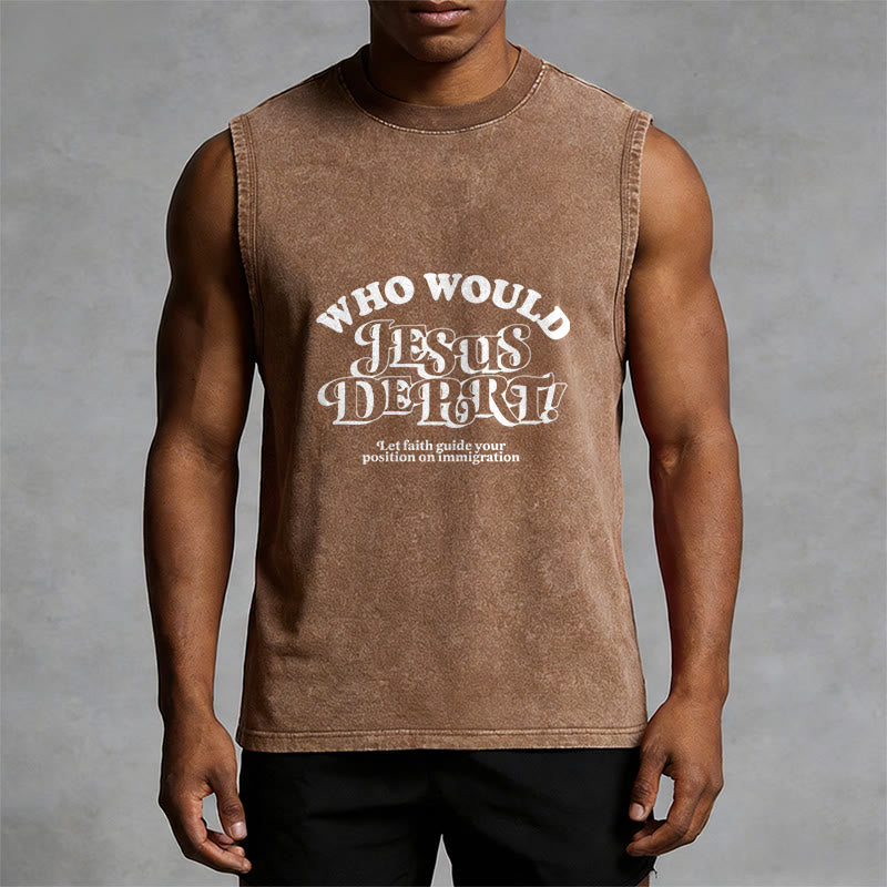 Christianartworkshop Camiseta sin mangas unisex lavada con el mensaje inspirador: Deja que la fe te guíe. - image 13