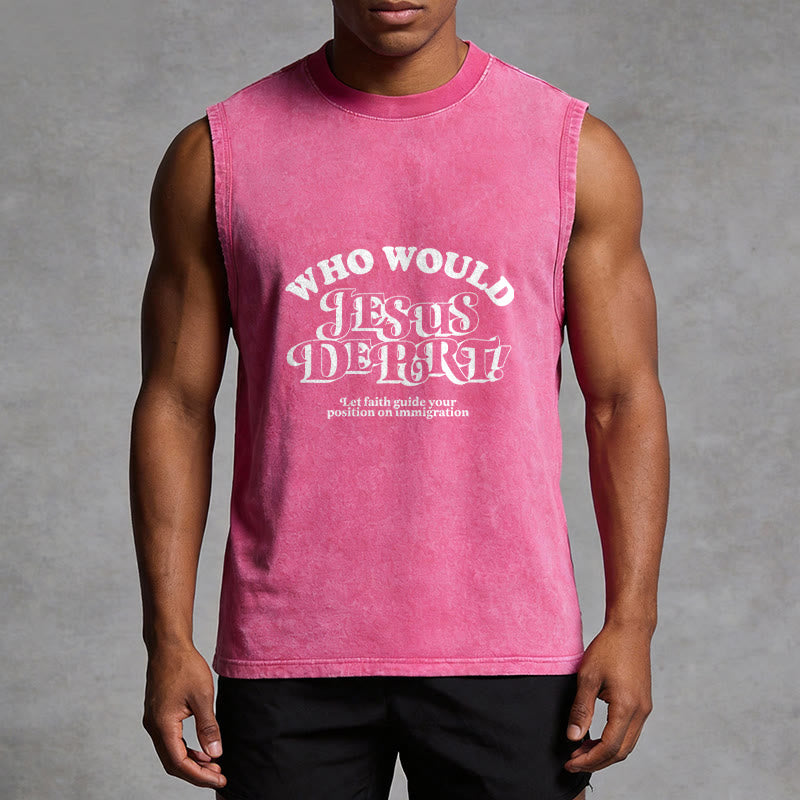 Christianartworkshop Camiseta sin mangas unisex lavada con el mensaje inspirador: Deja que la fe te guíe. - image 10