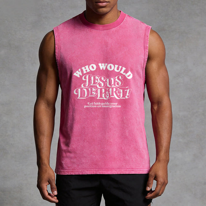 Christianartworkshop Camiseta sin mangas unisex lavada con el mensaje inspirador: Deja que la fe te guíe. - image 10