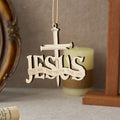 Christianartworkshop Adorno colgante de madera con la cruz de Jesús clavada: un símbolo de la verdad y la guía divinas. - Jesús - image 0