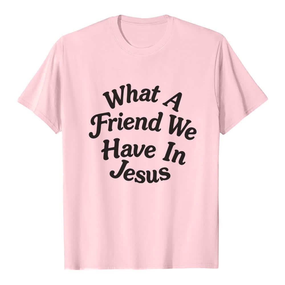 Christianartworkshop Camiseta Premium "Qué amigo tenemos en Jesús" - Rosa - 2XL - image 1