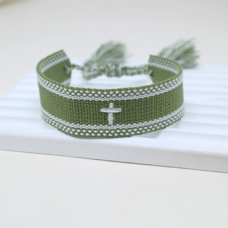 Christianartworkshop Pulsera con borla tejida de la Cruz Sagrada: Eleva tu fe con un estilo dulce y devoto. - PAG - image 21