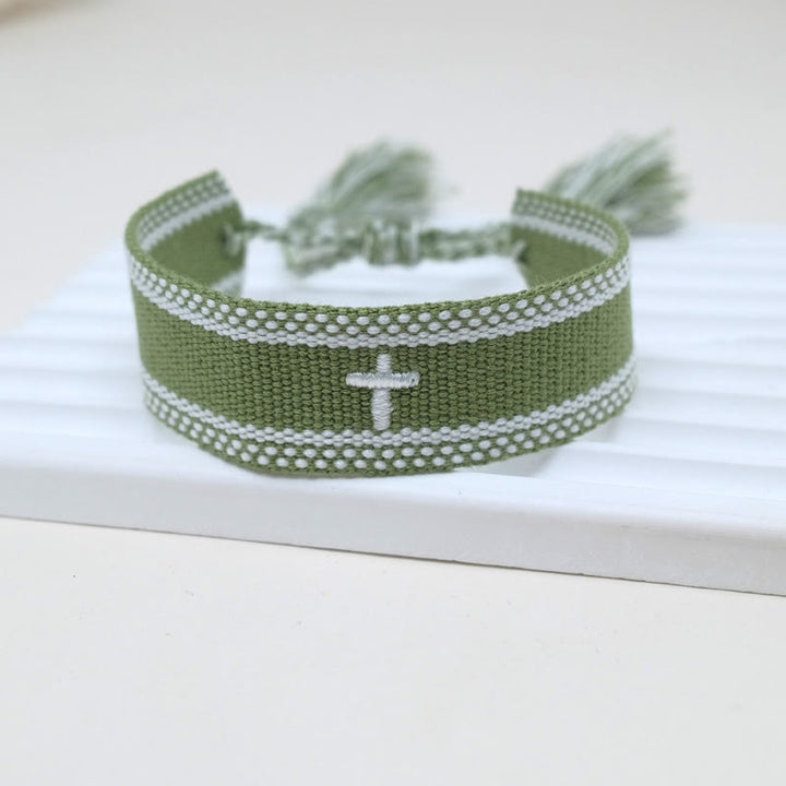 Christianartworkshop Pulsera con borla tejida de la Cruz Sagrada: Eleva tu fe con un estilo dulce y devoto. - PAG - image 21