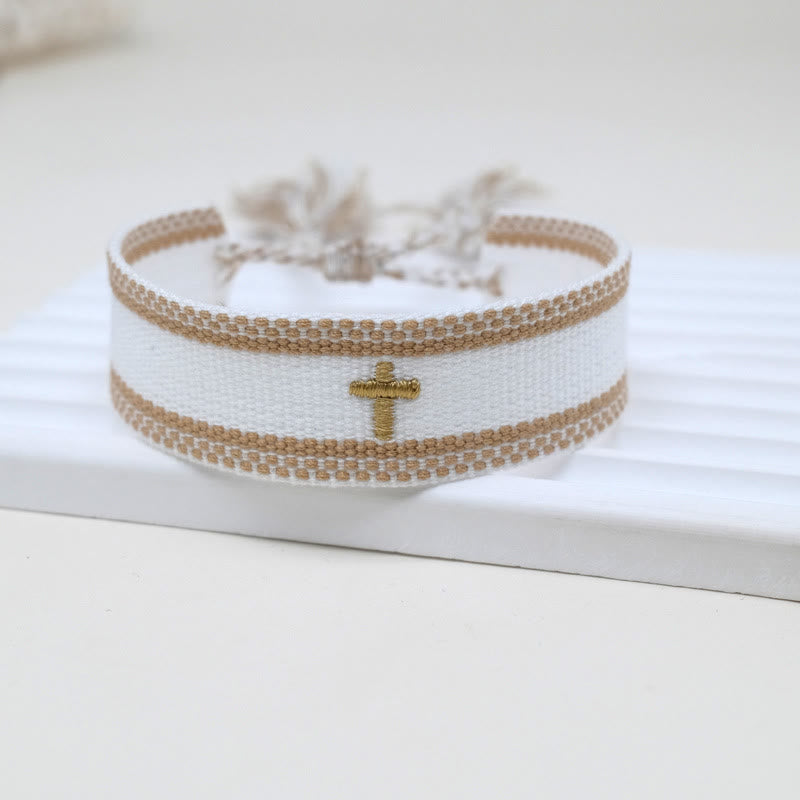 Christianartworkshop Pulsera con borla tejida de la Cruz Sagrada: Eleva tu fe con un estilo dulce y devoto. - K - image 16