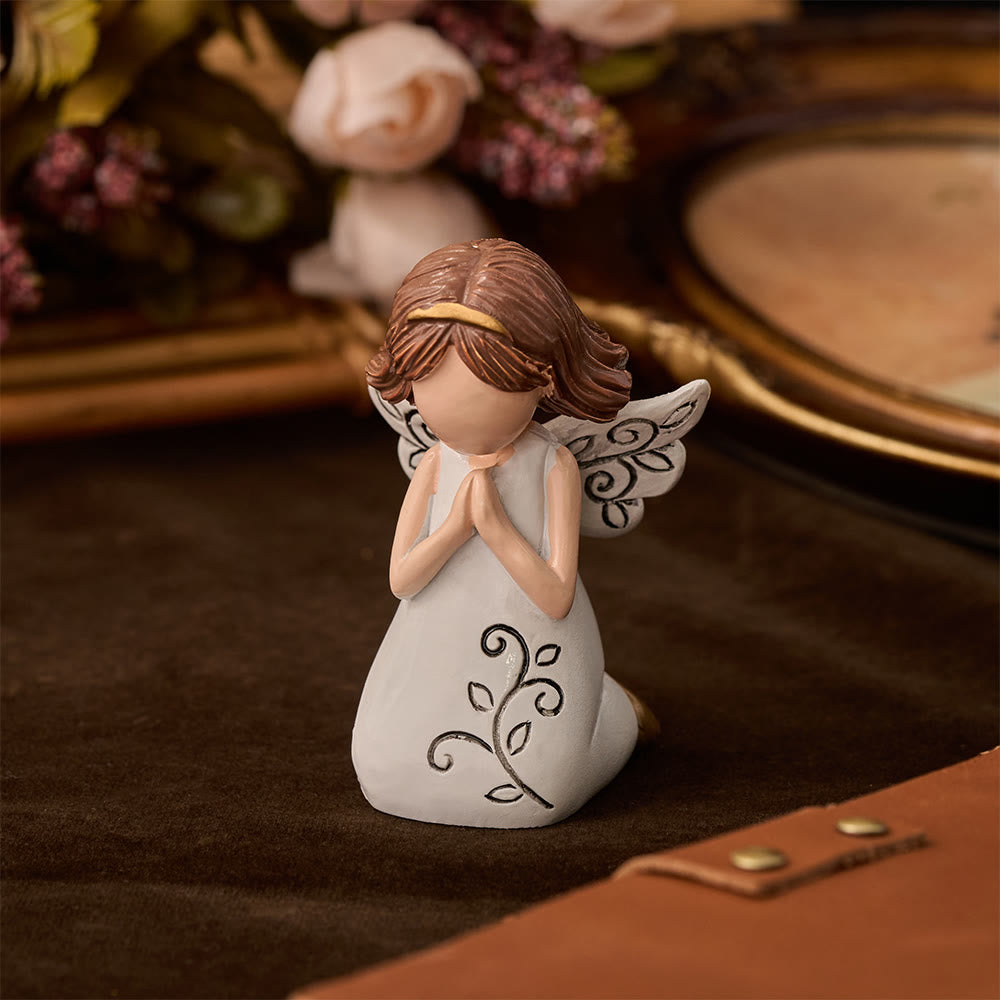 Christianartworkshop Adorno de escritorio con ángel, cruz y oración: emblema de devoción, fe y gracia celestial. - image 6