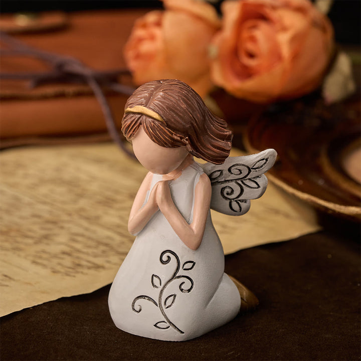 Christianartworkshop Adorno de escritorio con ángel, cruz y oración: emblema de devoción, fe y gracia celestial. - image 8