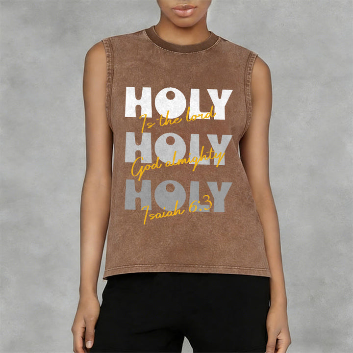 Christianartworkshop Camiseta sin mangas unisex lavada "Santo, Santo, Santo" - image 11