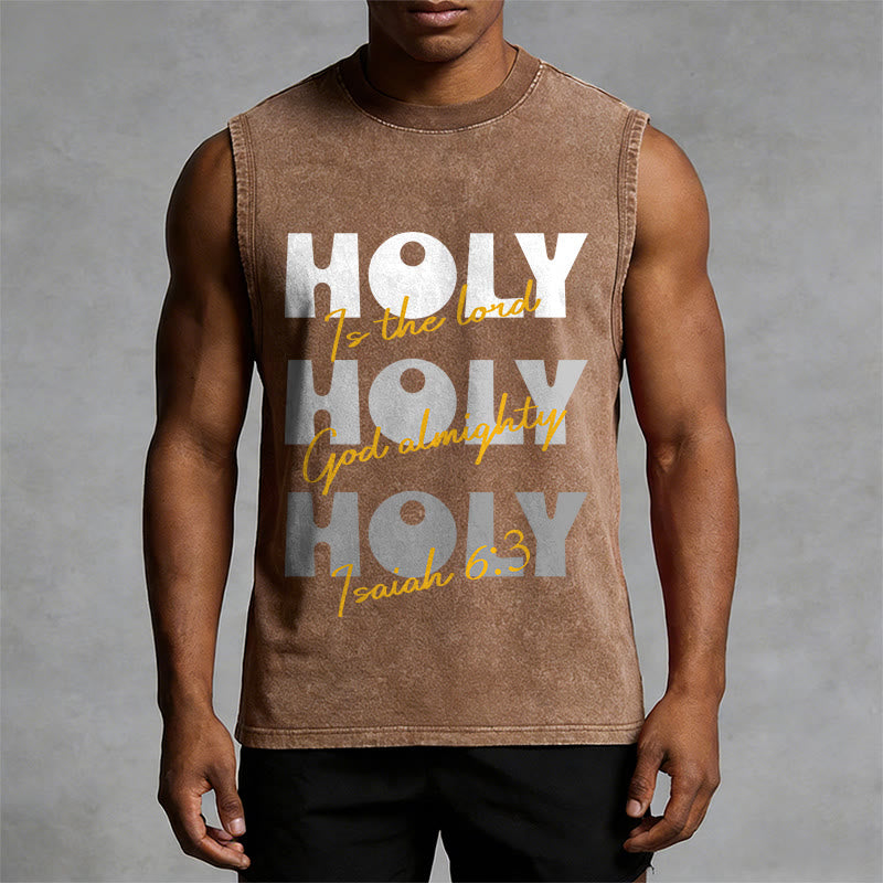 Christianartworkshop Camiseta sin mangas unisex lavada "Santo, Santo, Santo" - image 10
