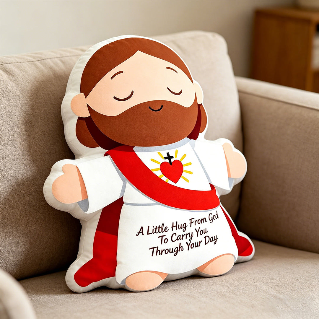 Christianartworkshop Cojín con figura del Sagrado Corazón: Un cálido y divino cojín de confort - 24" (60 cm) - image 0