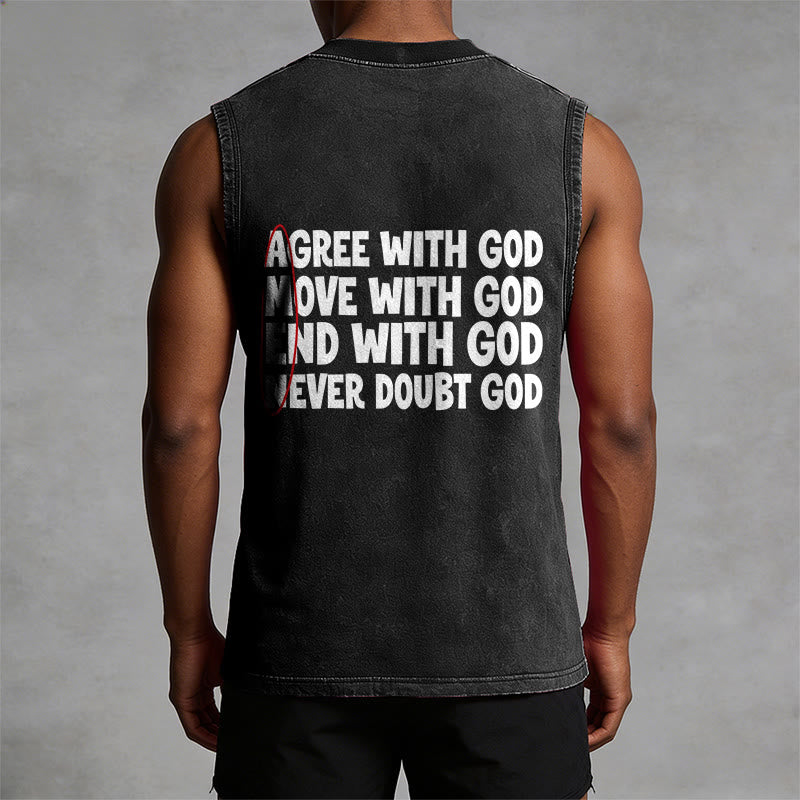 Christianartworkshop De acuerdo Mudarse Fin Con Dios Fe Camiseta sin mangas lavada - image 10