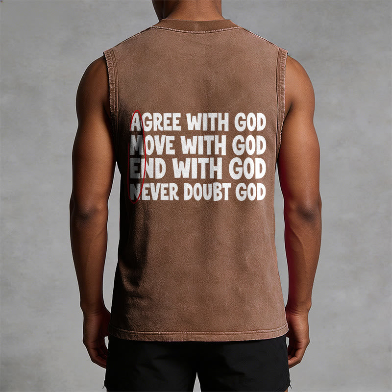 Christianartworkshop De acuerdo Mudarse Fin Con Dios Fe Camiseta sin mangas lavada - image 4