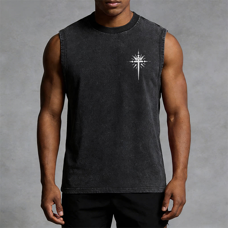 Christianartworkshop Hombre de Dios Juan 3:16 Camiseta sin mangas unisex lavada - image 9