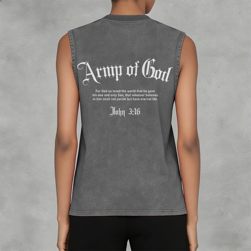 Christianartworkshop Hombre de Dios Juan 3:16 Camiseta sin mangas unisex lavada - image 27