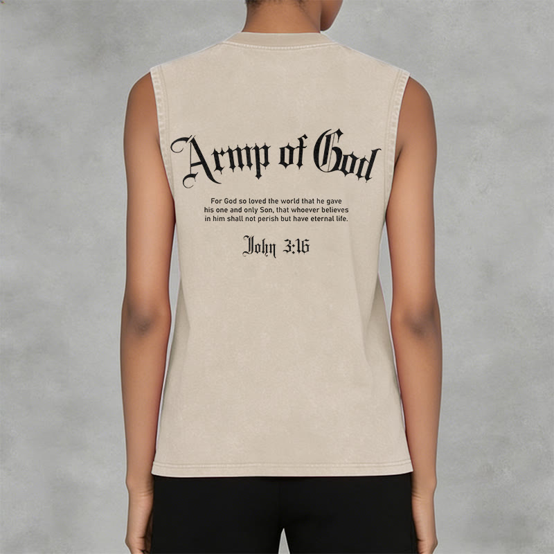 Christianartworkshop Hombre de Dios Juan 3:16 Camiseta sin mangas unisex lavada - image 34