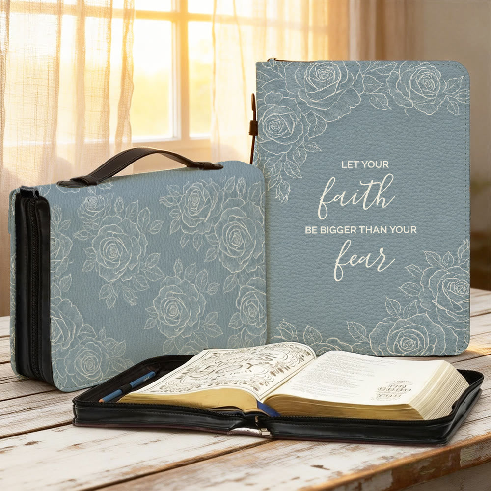 Christianartworkshop Que tu fe sea más grande que tu miedo. Funda bíblica floral. - 2XL - Regular (sin personalización) - image 1
