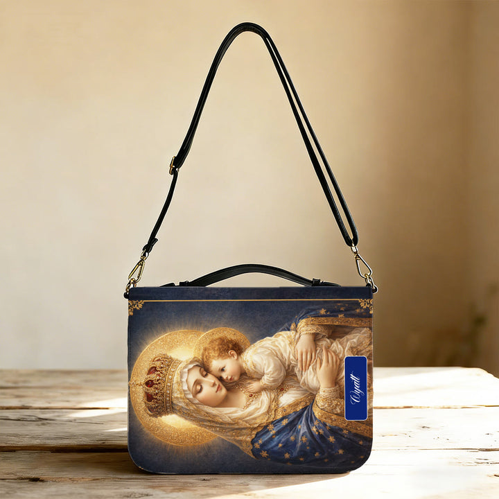 Christianartworkshop Funda para Biblia con cremallera con retrato de la Virgen María y el Niño Jesús. - image 2