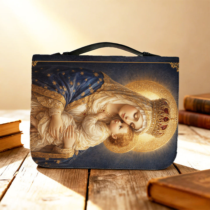 Christianartworkshop Funda para Biblia con cremallera con retrato de la Virgen María y el Niño Jesús. - image 7