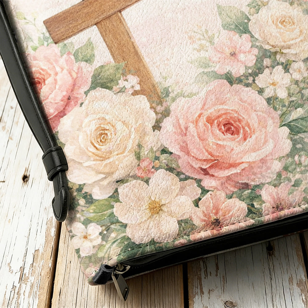 Christianartworkshop Funda para Biblia con cremallera y estampado floral suave "Ora, pero primero" - image 12