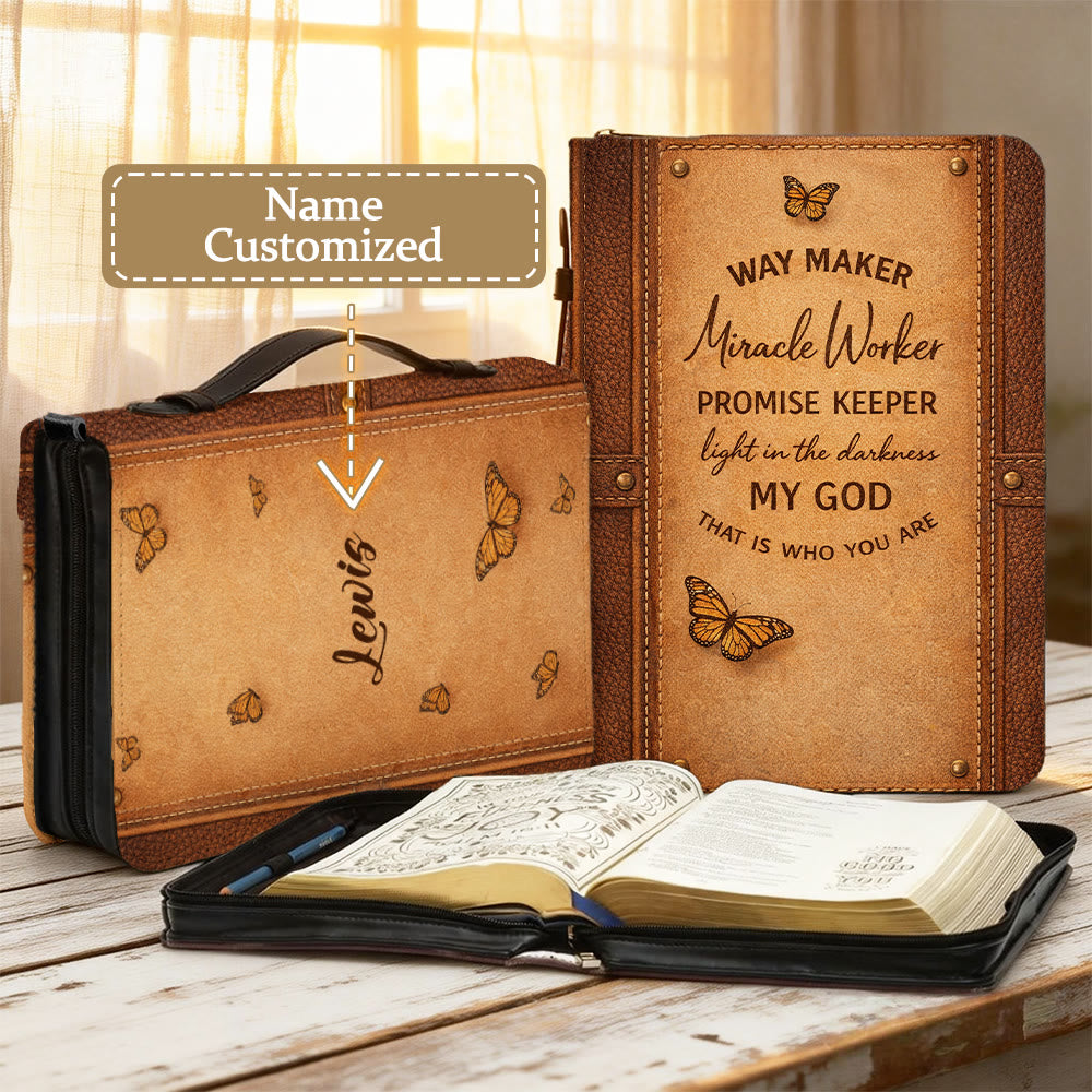 Christianartworkshop Hacedor de caminos, hacedor de milagros, guardián de promesas, fiel, cubierta de la Biblia - 2XL - Nombre Personalizado - image 0