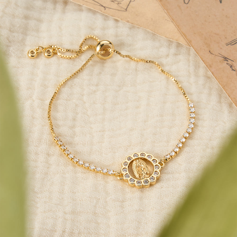Christianartworkshop Pulsera bolo ajustable con la imagen de Nuestra Señora, símbolo de la gracia divina. - image 32