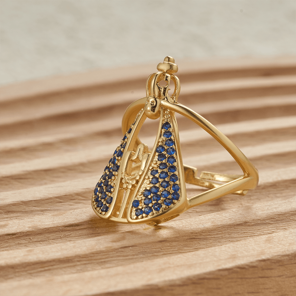 Christianartworkshop Anillo devocional de Nuestra Señora de Guadalupe: Emblema de la Gracia y la Protección Divina de Nuestra Señora. - image 3