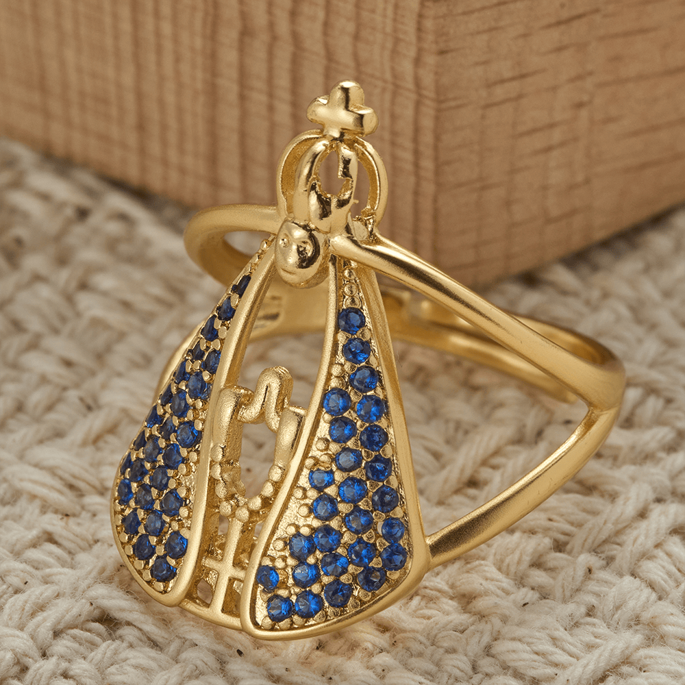 Christianartworkshop Anillo devocional de Nuestra Señora de Guadalupe: Emblema de la Gracia y la Protección Divina de Nuestra Señora. - image 1