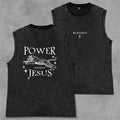 Christianartworkshop Camiseta sin mangas con estampado de tigre "Poder en el nombre de Jesús" - Negro - 2XL - image 0