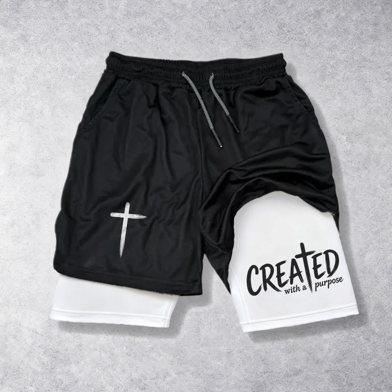 Christianartworkshop Pantalones cortos de alto rendimiento con capas, creados con un propósito. - image 1