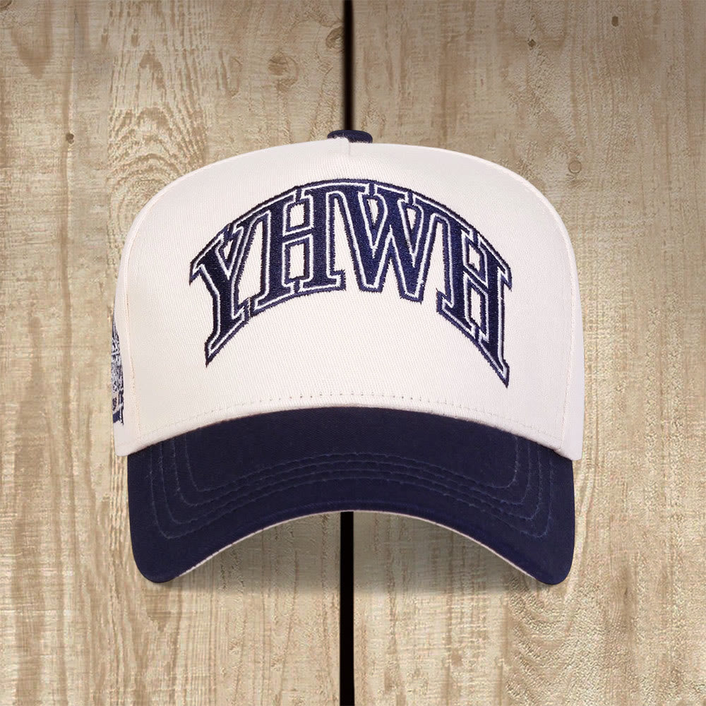 Christianartworkshop Gorra de béisbol estilo universitario YHWH Campeón Mundial - image 0