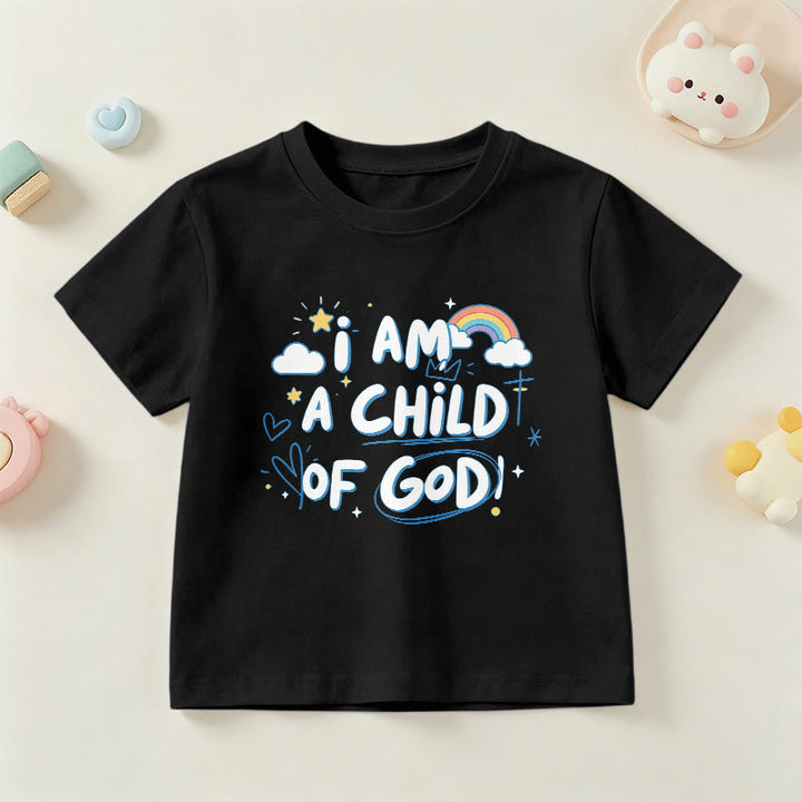 Christianartworkshop Camiseta infantil con diseño de nube y cruz y la frase "Soy un hijo de Dios". - Negro - EE. UU./Reino Unido/Australia 14, UE 170 - image 24