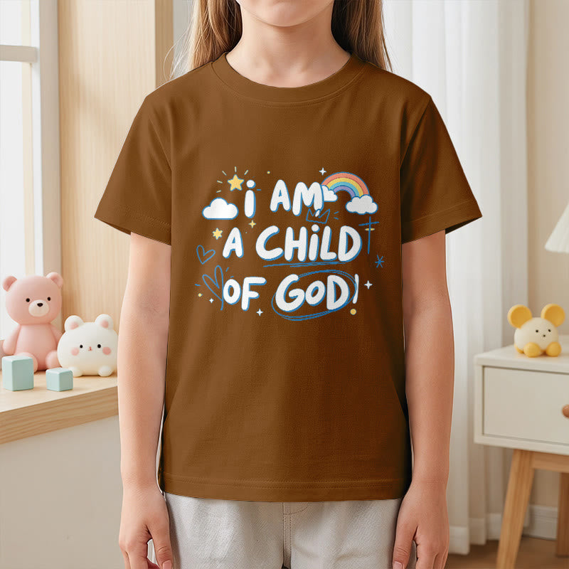 Christianartworkshop Camiseta infantil con diseño de nube y cruz y la frase "Soy un hijo de Dios". - image 16