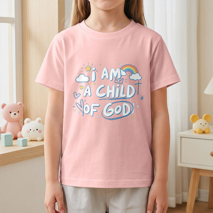 Christianartworkshop Camiseta infantil con diseño de nube y cruz y la frase "Soy un hijo de Dios". - image 7