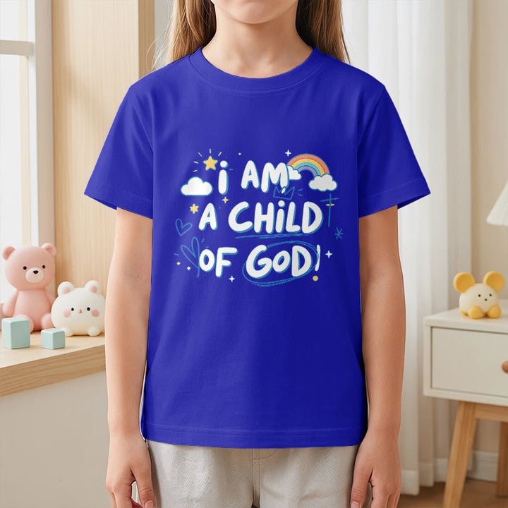 Christianartworkshop Camiseta infantil con diseño de nube y cruz y la frase "Soy un hijo de Dios". - image 19