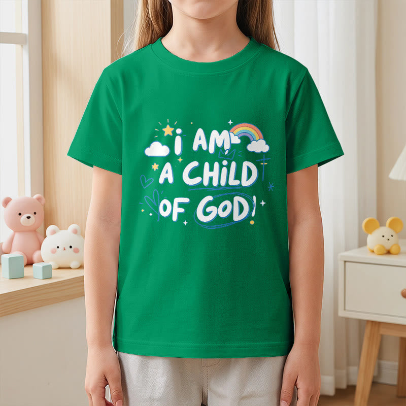 Christianartworkshop Camiseta infantil con diseño de nube y cruz y la frase "Soy un hijo de Dios". - image 10