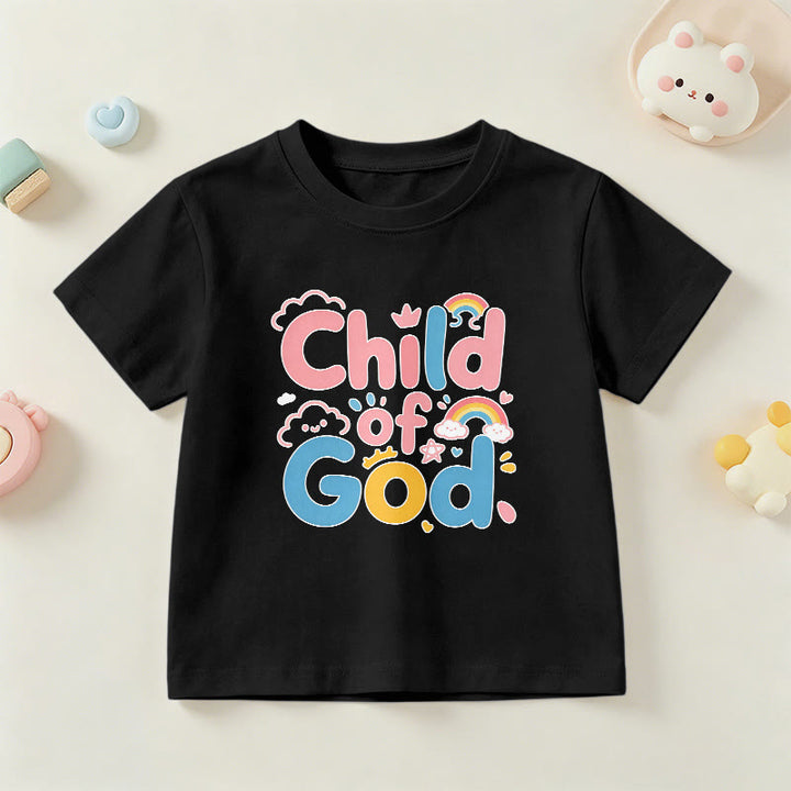 Christianartworkshop Camiseta infantil con diseño inspirador de un niño de Dios y detalles de arcoíris. - Negro - EE. UU./Reino Unido/Australia 14, UE 170 - image 24