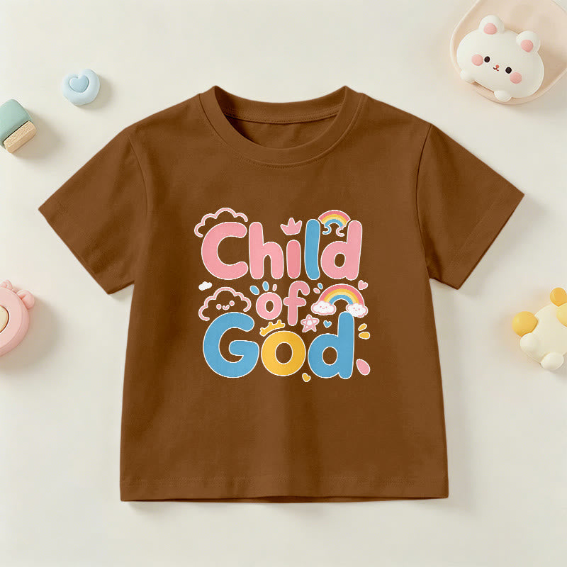 Christianartworkshop Camiseta infantil con diseño inspirador de un niño de Dios y detalles de arcoíris. - Marrón - EE. UU./Reino Unido/Australia 14, UE 170 - image 18
