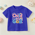 Christianartworkshop Camiseta infantil con diseño inspirador de un niño de Dios y detalles de arcoíris. - Azul - EE. UU./Reino Unido/Australia 14, UE 170 - image 0