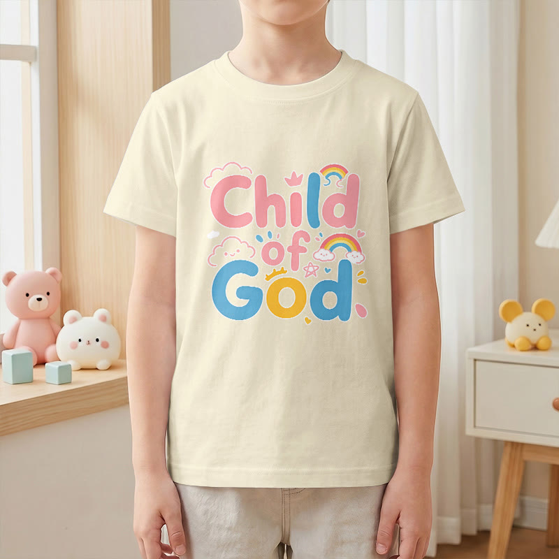 Christianartworkshop Camiseta infantil con diseño inspirador de un niño de Dios y detalles de arcoíris. - image 22