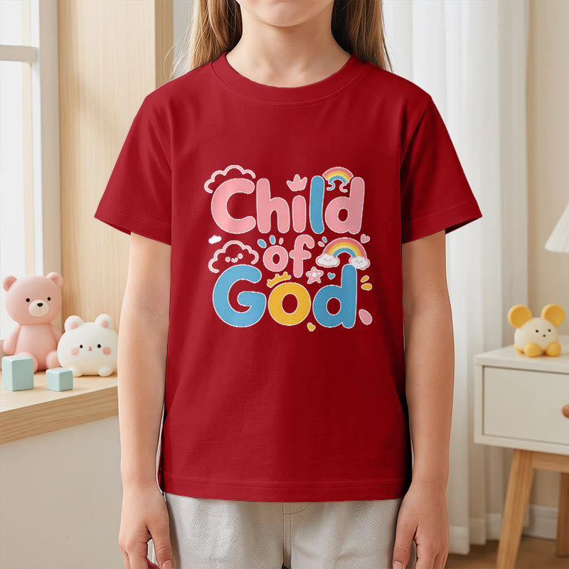 Christianartworkshop Camiseta infantil con diseño inspirador de un niño de Dios y detalles de arcoíris. - image 8