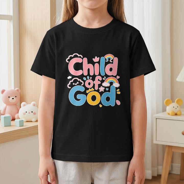 Christianartworkshop Camiseta infantil con diseño inspirador de un niño de Dios y detalles de arcoíris. - image 26