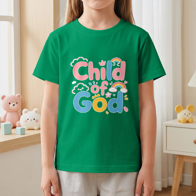 Christianartworkshop Camiseta infantil con diseño inspirador de un niño de Dios y detalles de arcoíris. - image 14