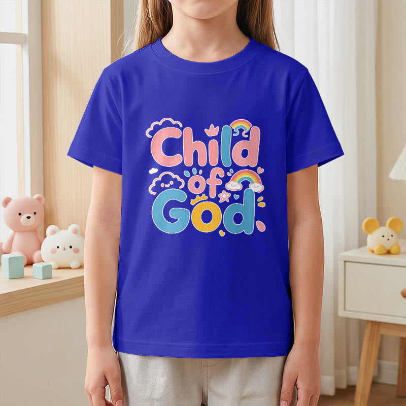Christianartworkshop Camiseta infantil con diseño inspirador de un niño de Dios y detalles de arcoíris. - image 2