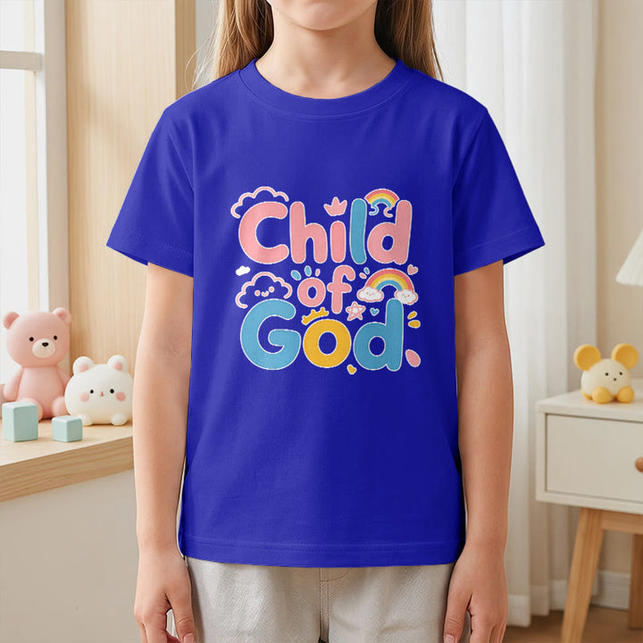 Christianartworkshop Camiseta infantil con diseño inspirador de un niño de Dios y detalles de arcoíris. - image 2