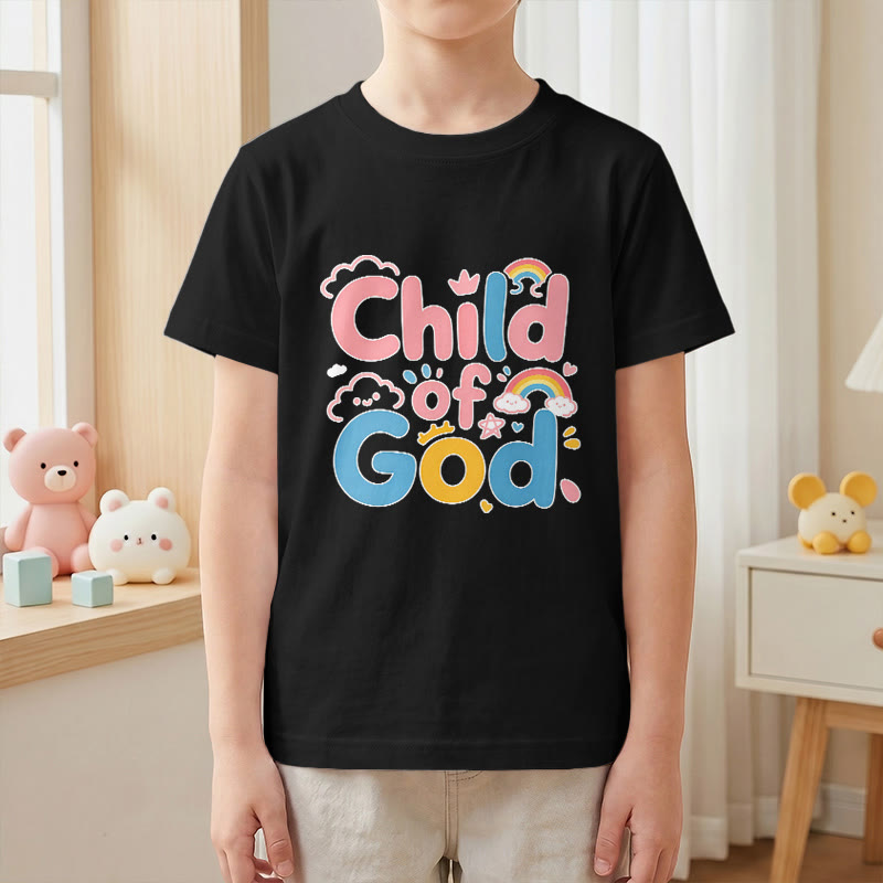 Christianartworkshop Camiseta infantil con diseño inspirador de un niño de Dios y detalles de arcoíris. - image 25