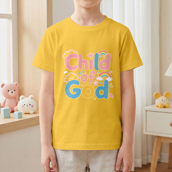 Christianartworkshop Camiseta infantil con diseño inspirador de un niño de Dios y detalles de arcoíris. - image 28