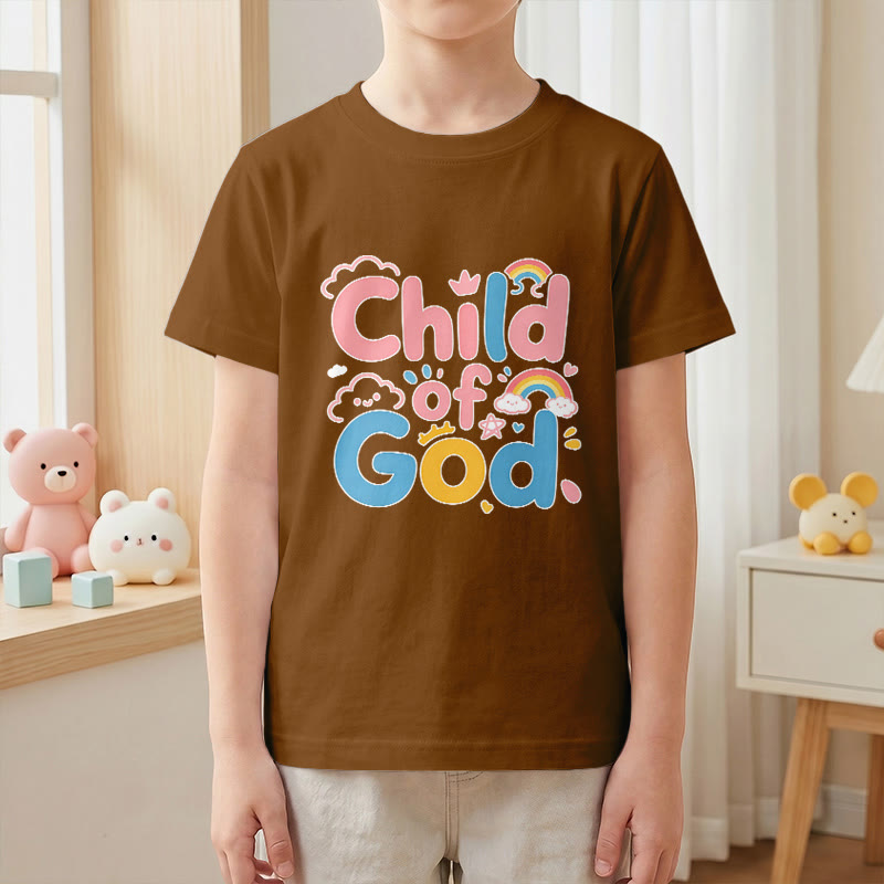 Christianartworkshop Camiseta infantil con diseño inspirador de un niño de Dios y detalles de arcoíris. - image 19