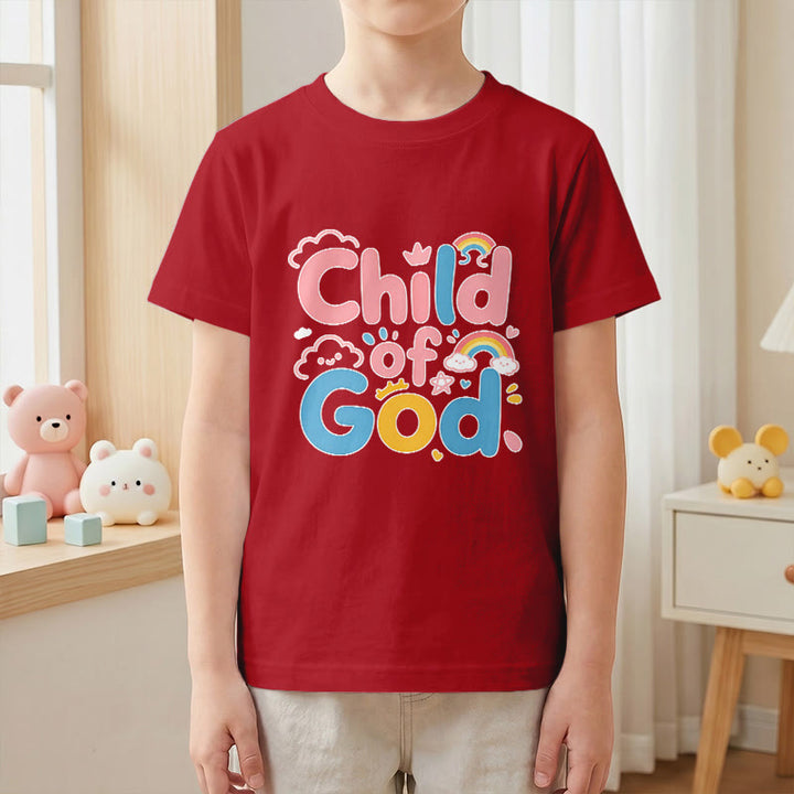 Christianartworkshop Camiseta infantil con diseño inspirador de un niño de Dios y detalles de arcoíris. - image 7
