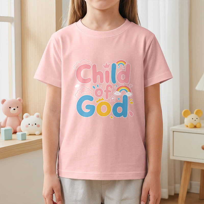 Christianartworkshop Camiseta infantil con diseño inspirador de un niño de Dios y detalles de arcoíris. - image 11