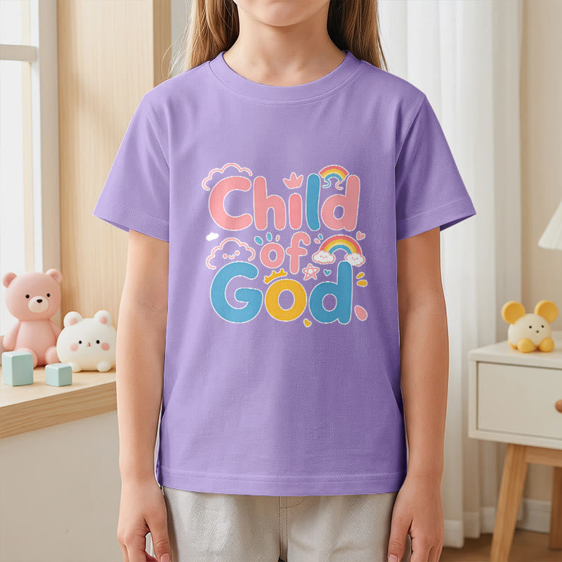 Christianartworkshop Camiseta infantil con diseño inspirador de un niño de Dios y detalles de arcoíris. - image 5