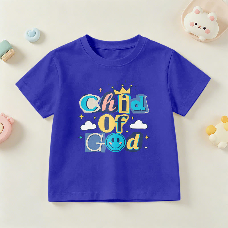 Christianartworkshop Camiseta infantil "Hijo de Dios" con corona y estrella caprichosas - Azul - EE. UU./Reino Unido/Australia 14, UE 170 - image 3